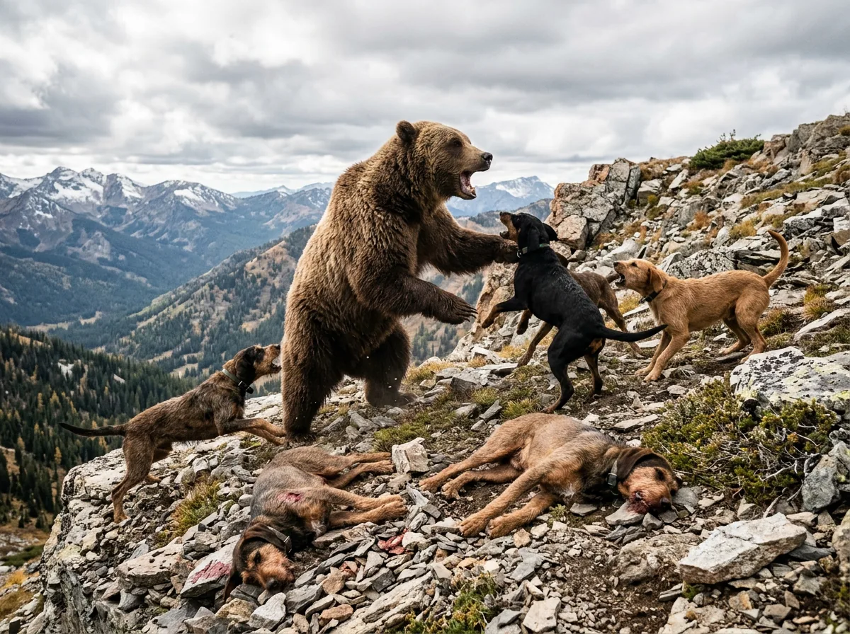 Bear-dog-fight